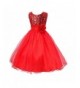 DreamHigh Sequined Flower Girls Pegant