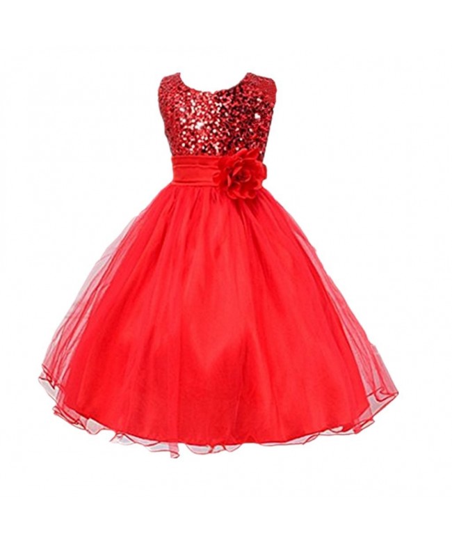 DreamHigh Sequined Flower Girls Pegant