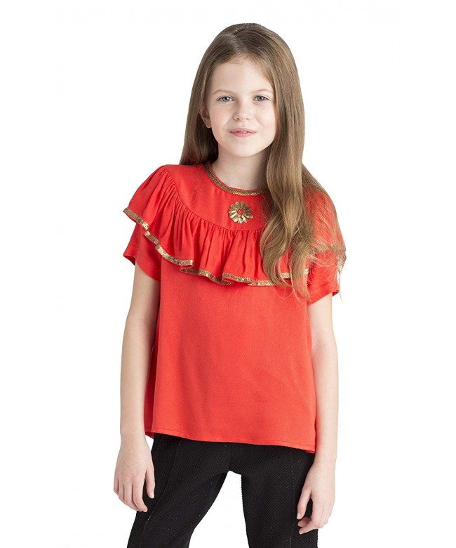 Girls' Enchanted Top - Coral - C2183OAM02K