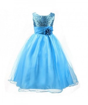 Amurleopard Sequin Sleeveless Princess Wedding