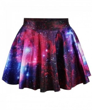 Annaqueen Womens Galaxy Flared Pleated