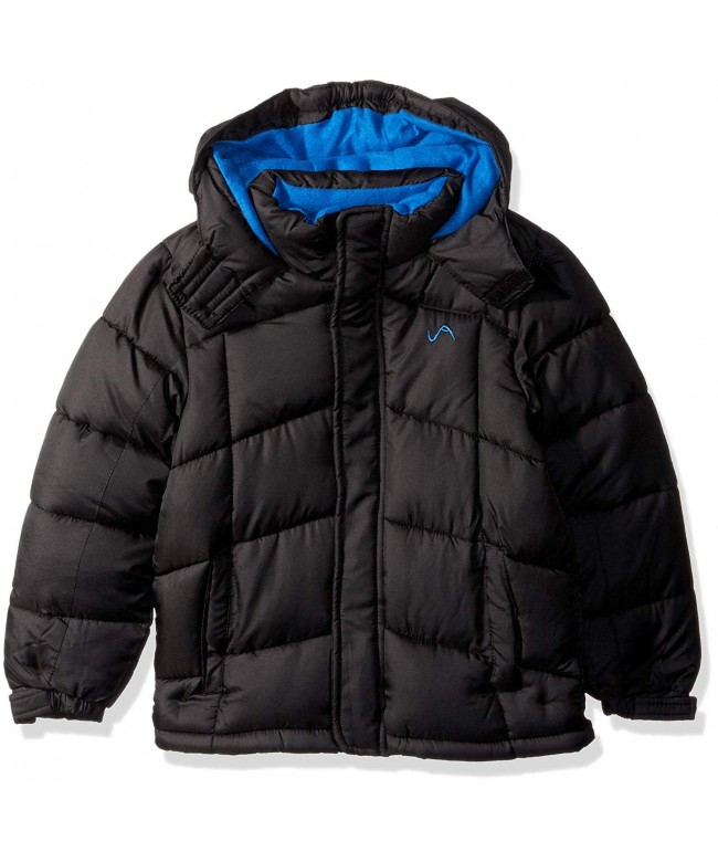 Boys' Pop Colors Bubble Jacket - Black - C4180N2EQZ0