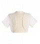 Girls Ivory Organza Bolero Jacket