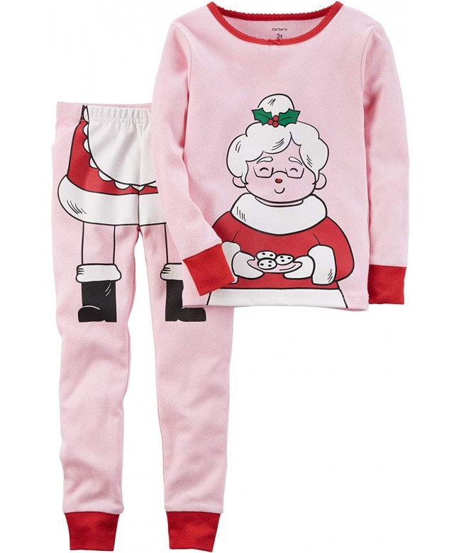 Carters Girls 12M 12 Clause Pajamas