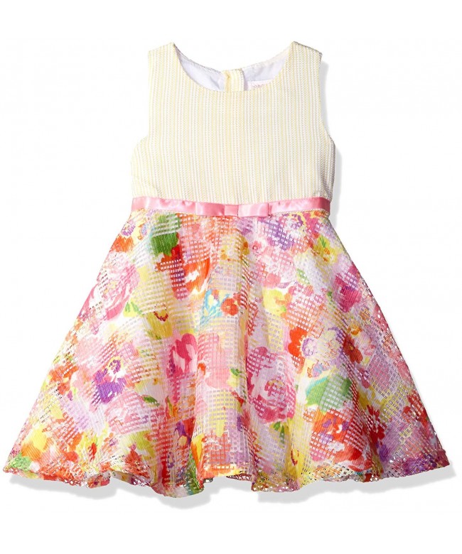 Youngland Little Sleeveless Floral Ribbon