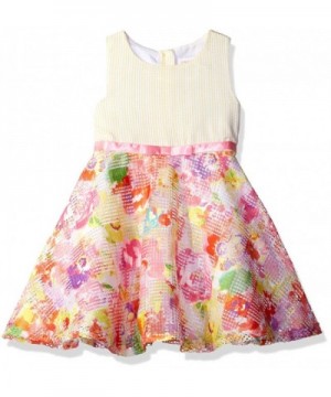 Youngland Little Sleeveless Floral Ribbon
