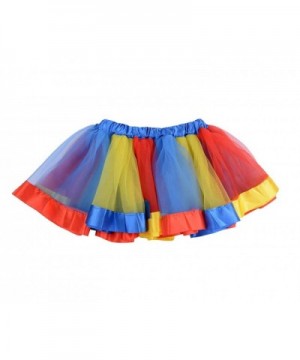 Girls Princess Layered Ribbon Tutu Skirt Dance colorful Party Set - C ...