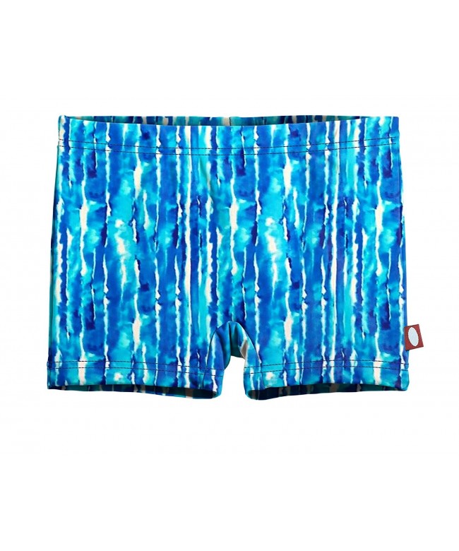 Girls' Swimming Suit Bottom Boy Short - Water Tie-Dye - 8 - C31836ZLRTG