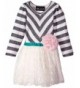 Elisabeth Little Girls Stripe Flower