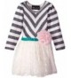 Elisabeth Little Girls Stripe Flower