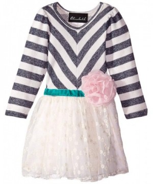 Elisabeth Little Girls Stripe Flower