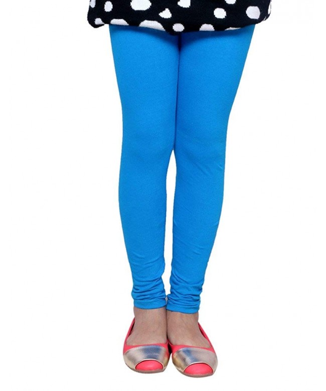 Indistar Girls Cotton Turquoise Legging_7 8