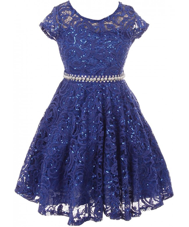 Flower Dress Sleeve Sequin Skater