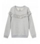 French Toast Sleeve Ruffle Sweatshirt