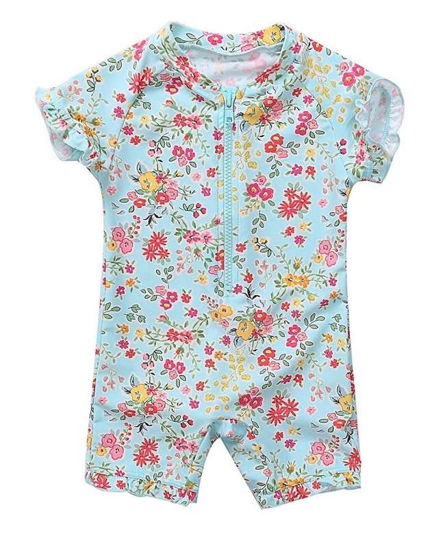 beautyin Floral Swimsuit Sleeve Bathing