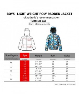 Boys' Lightweight Reversible Water Resistant Hooded Quilted Poly Padded ...