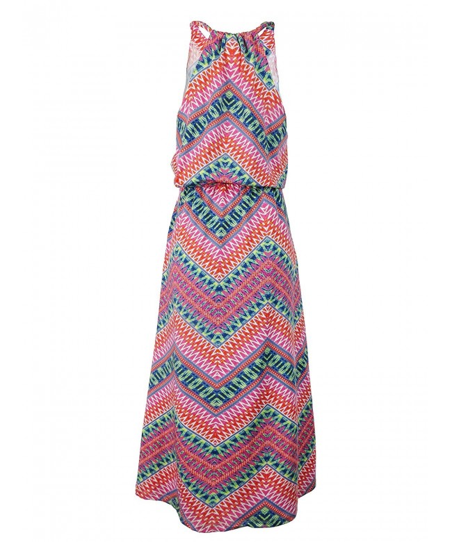 Kids Girls Single Shoulder Sleeve Floral Maxi Dress (See More Colors ...