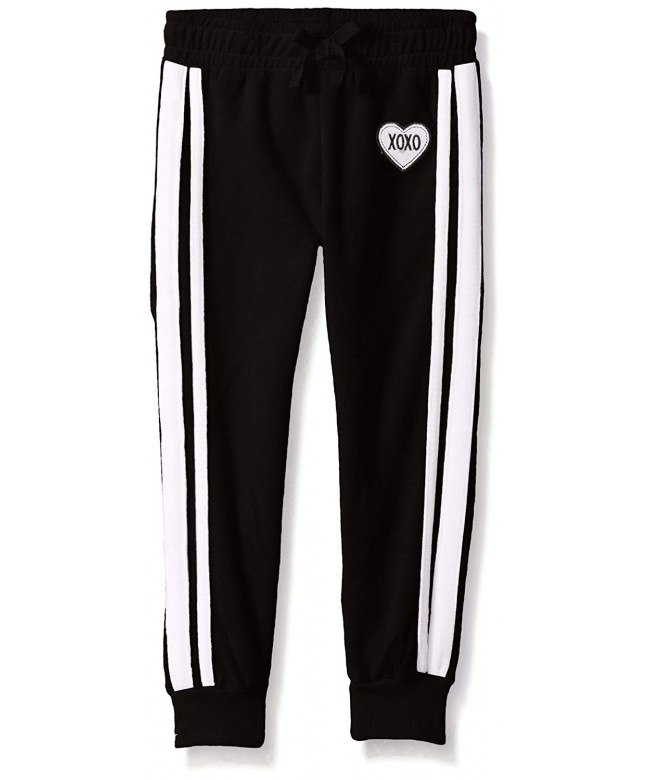 Girls' Little Velour Pant - Black - C91867CHT63