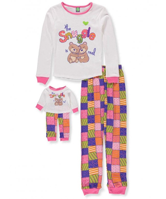 Girls' 2-Piece Pajama Set with Doll Outfit - Ivory Multi - CN18HZ30247