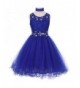 Tulle Wired Embellished Rhinestone Flower