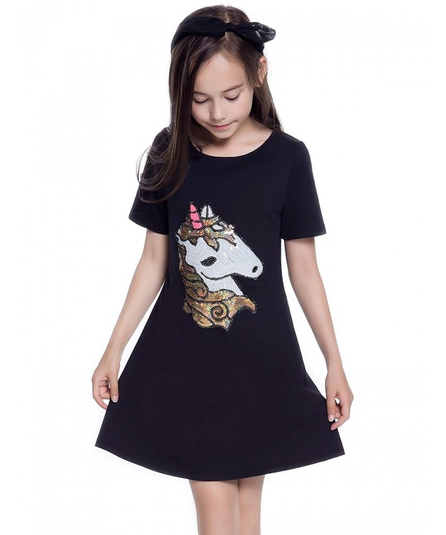 Applique Dresses Unicorn Flamingo T Shirt