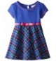 Youngland Girls Ponte Plaid Fashion