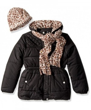 Pink Platinum Girls Quilted Puffer