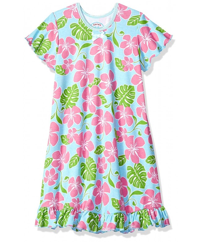 Saras Prints Girls Sleeve Nightgown