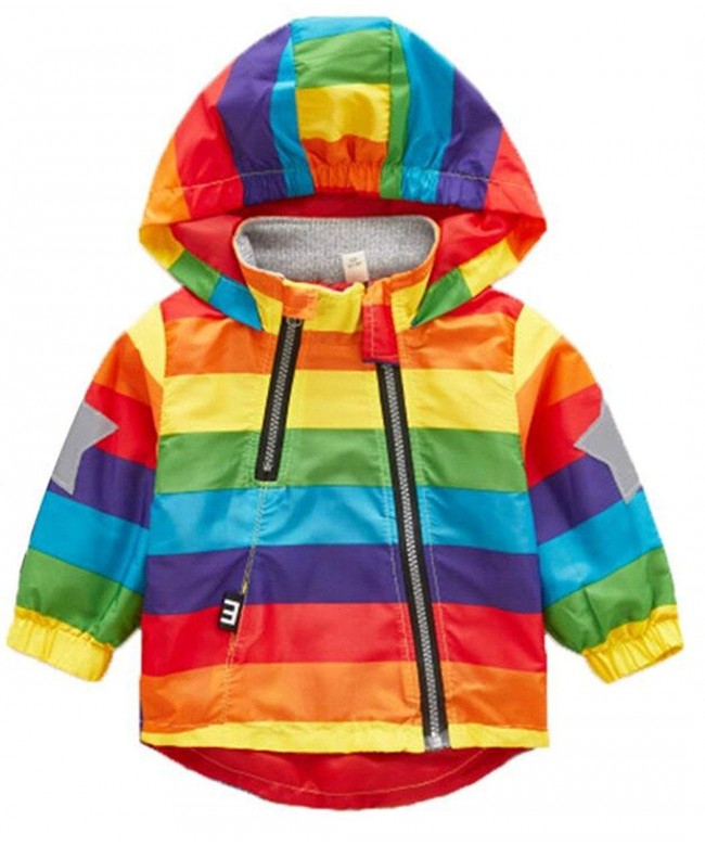 UNIQUEONE Toddler Rainbow Outerwear Windproof