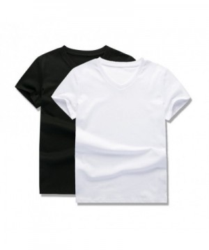 UNACOO Cotton Short Sleeve V Neck T Shirt