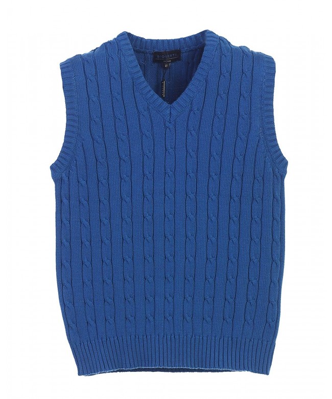 Gioberti Boys V Neck Cable Sweater