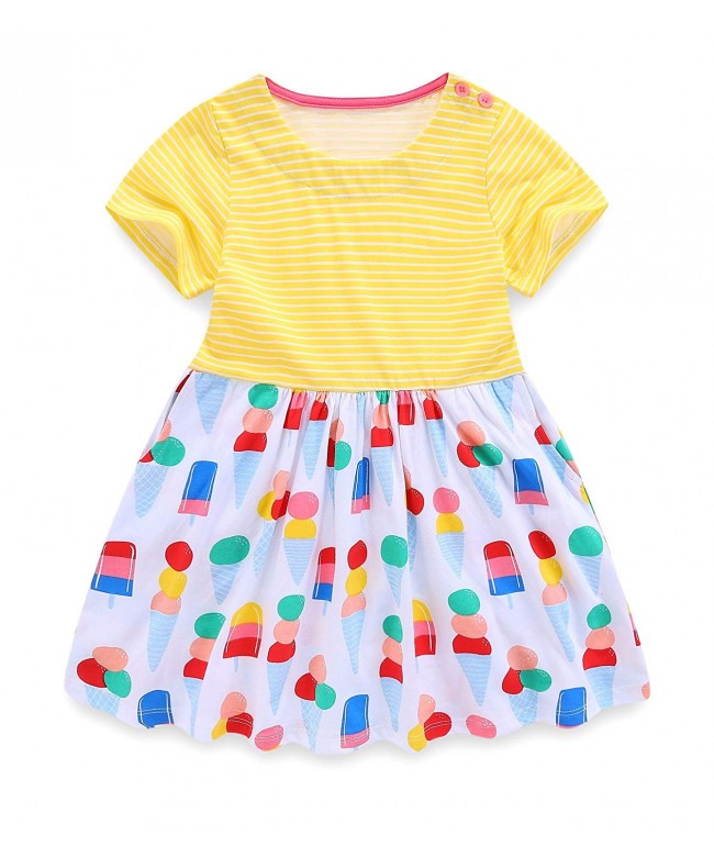 AuroraBaby Twirly Striped Toddler Dresses