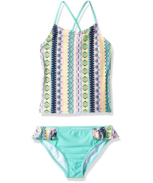 Rivstar Tankini Springtime Stripe Ruffle