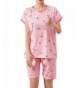 Hupohoi Summer Flamingo Cartoon Sleepwear