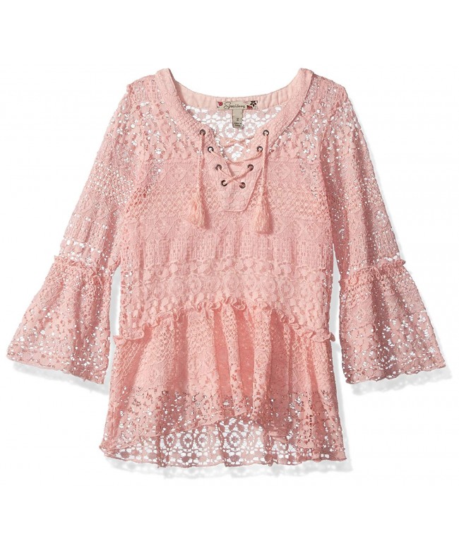 Speechless Girls Crochet Bell Sleeve