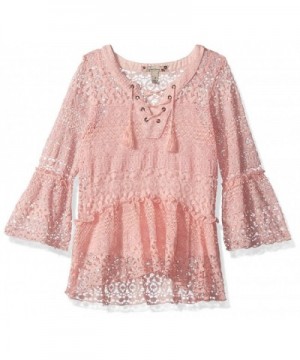 Speechless Girls Crochet Bell Sleeve