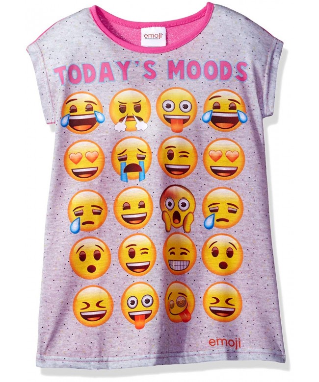 Emoji Little Girls Nightgown Gray