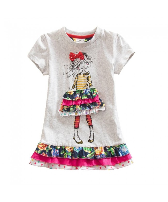 JUXINSU Sleeve Summer Cartoon Embroidery