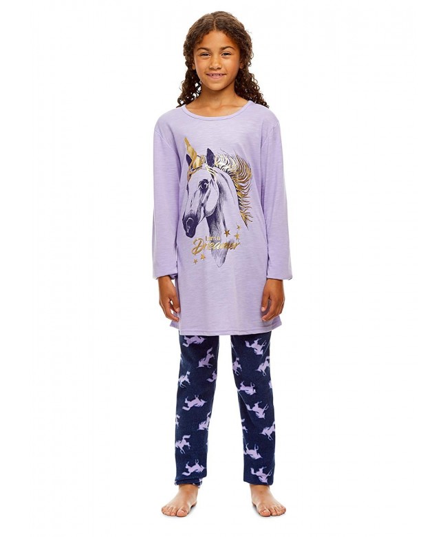 Girls Piece Pajama Sleeve Velour