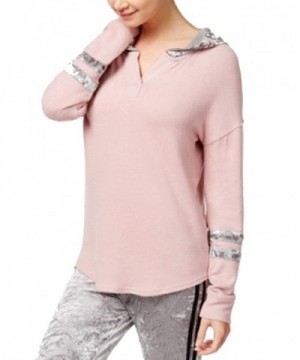 Hippie Rose Juniors Velvet Trim Hoodie