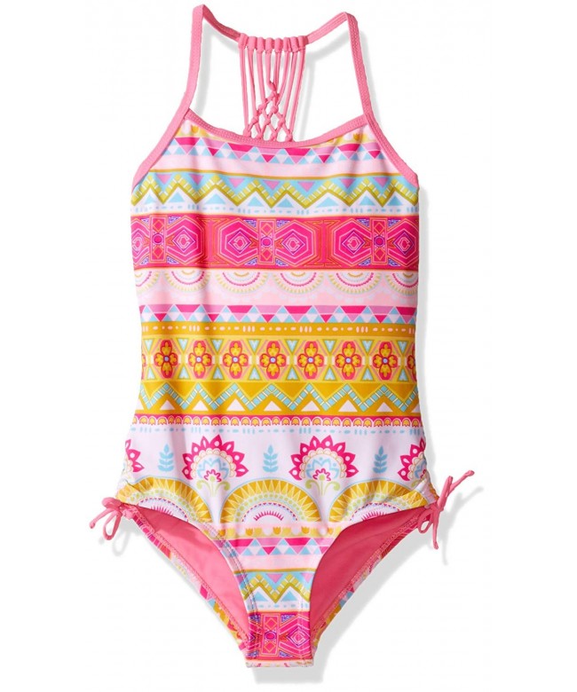 Big Girls' Summer Love One Piece Macrame Swimsuit - Sugar Plum ...