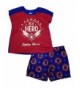 Captain Marvel Girls Pajamas Shorts