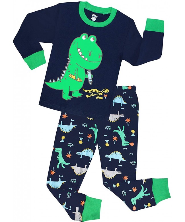 Boys Dinosaur Pajamas Children Christmas Clothes 100% Cotton Kids ...