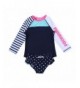 SWIMKIDS Girls Color Block Sleeve