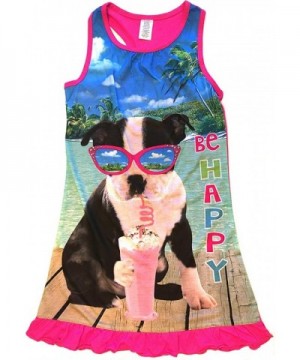 WMS Girls Puppy Nightgown Happy