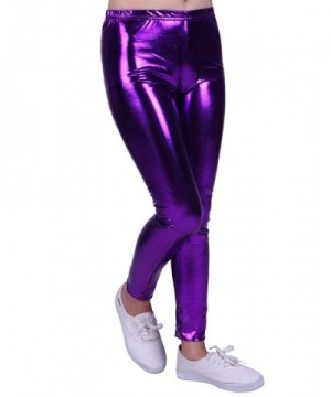 HDE Leggings Liquid Metallic Footless