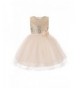 YMING Flower Sequin Princess Sleeveless