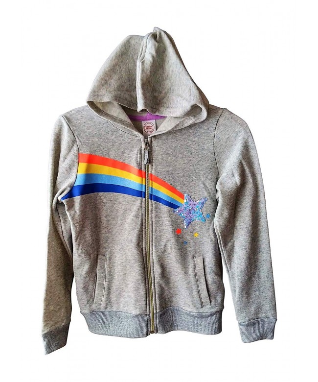 Girls Hoodie Rainbow Flippy Sequins