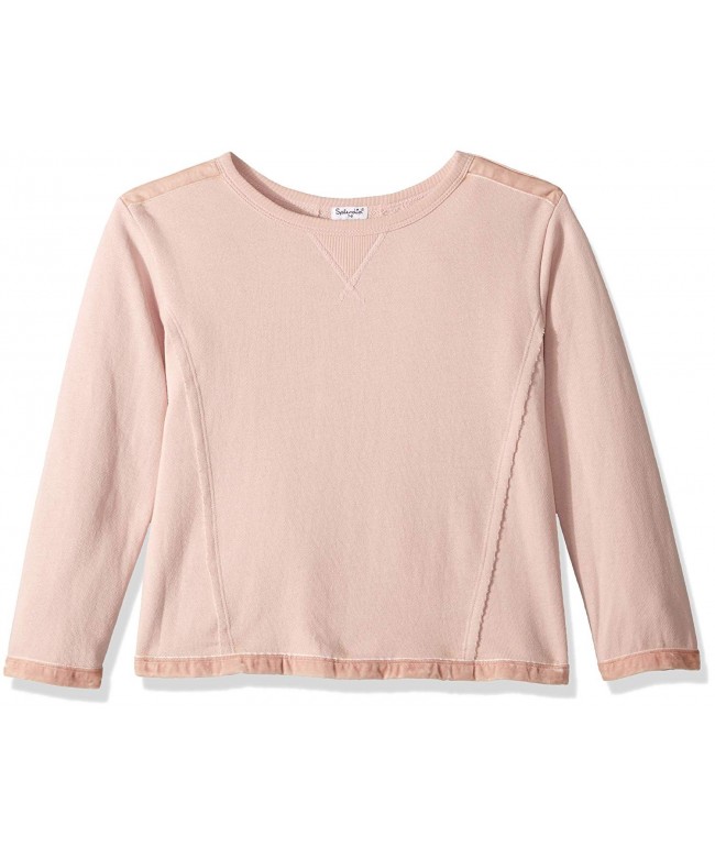 Splendid Girls Velvet Mixed Sweatshirt