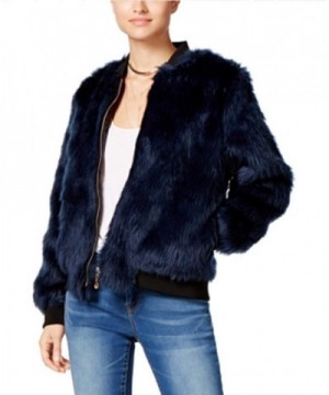 Say What Juniors Faux Fur Bomber